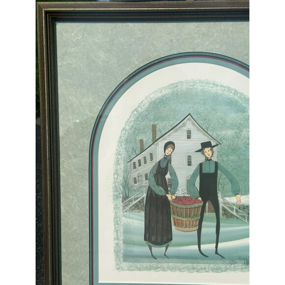 VTG 1988 P. Buckley Moss Bountiful Harvest Framed18x20 Signed Limited Edition - Picture 3 of 8